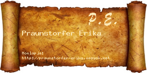 Praunstorfer Erika névjegykártya