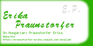 erika praunstorfer business card